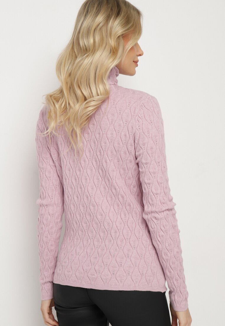 wool fashion Maletă violet deschis cu viscoză Decorat cu model în relief și fir metalic Ilamirael