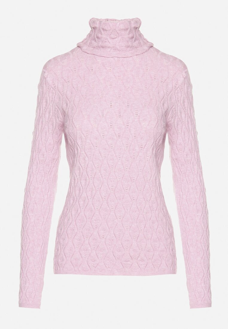 wool fashion Maletă violet deschis cu viscoză Decorat cu model în relief și fir metalic Ilamirael