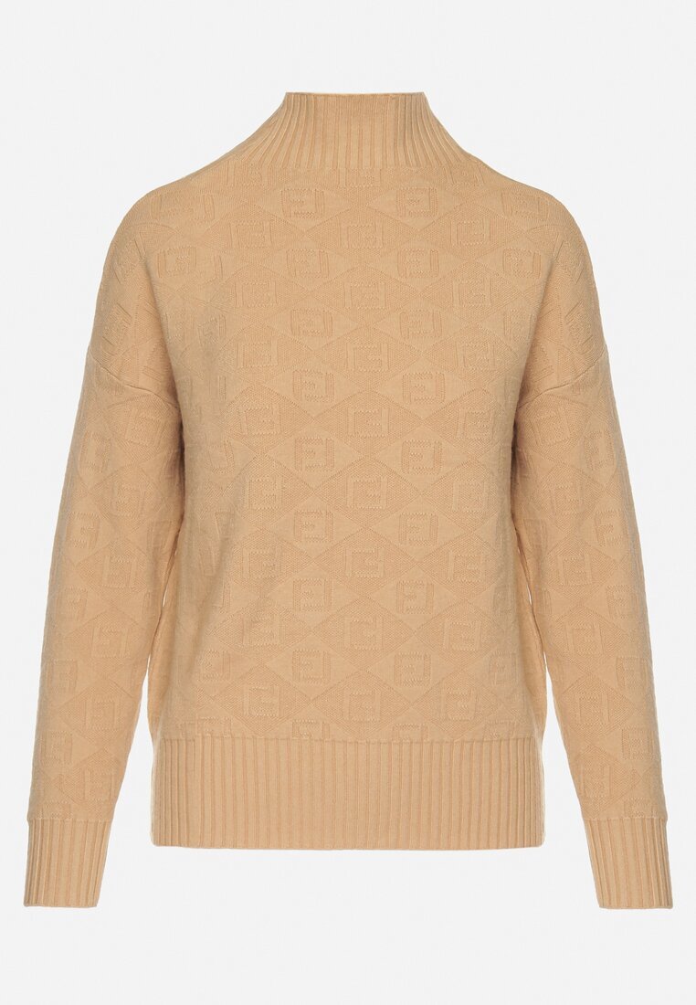 wool fashion Pulover golf maro cu model decorativ și bandă elastică Melodiea