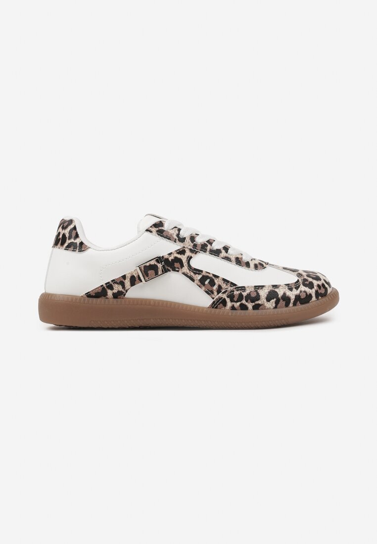 yesmile Adidași cu imprimeu leopard și albi în Stilul Tenisi Iconici cu Cataramă Decorativă Senaliera