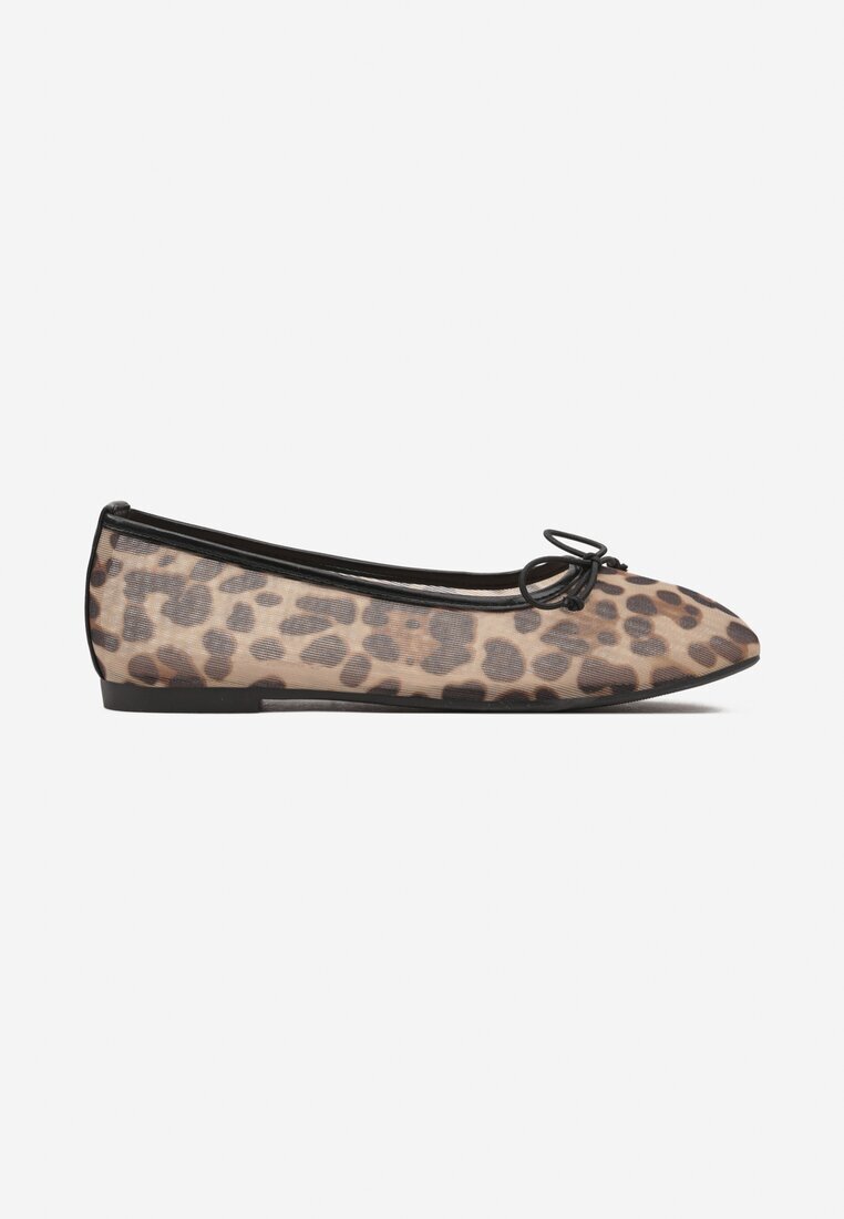 yesmile Balerini leopard cu fundiță subțire pe vârf Lonevia