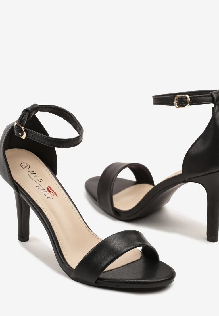yesmile Sandale Negre cu Toc Cui în Stil Clasic Tatilwena
