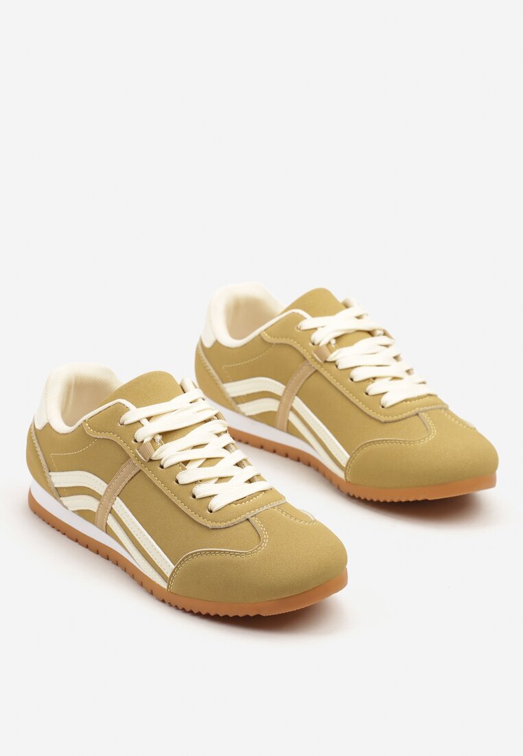 yolera Adidași Galbene cu Cusături și Benzi Decorative pe Lateral Beniffa