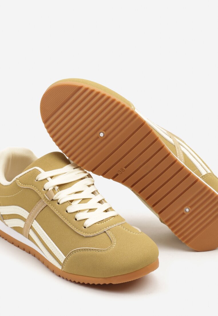 yolera Adidași Galbene cu Cusături și Benzi Decorative pe Lateral Beniffa