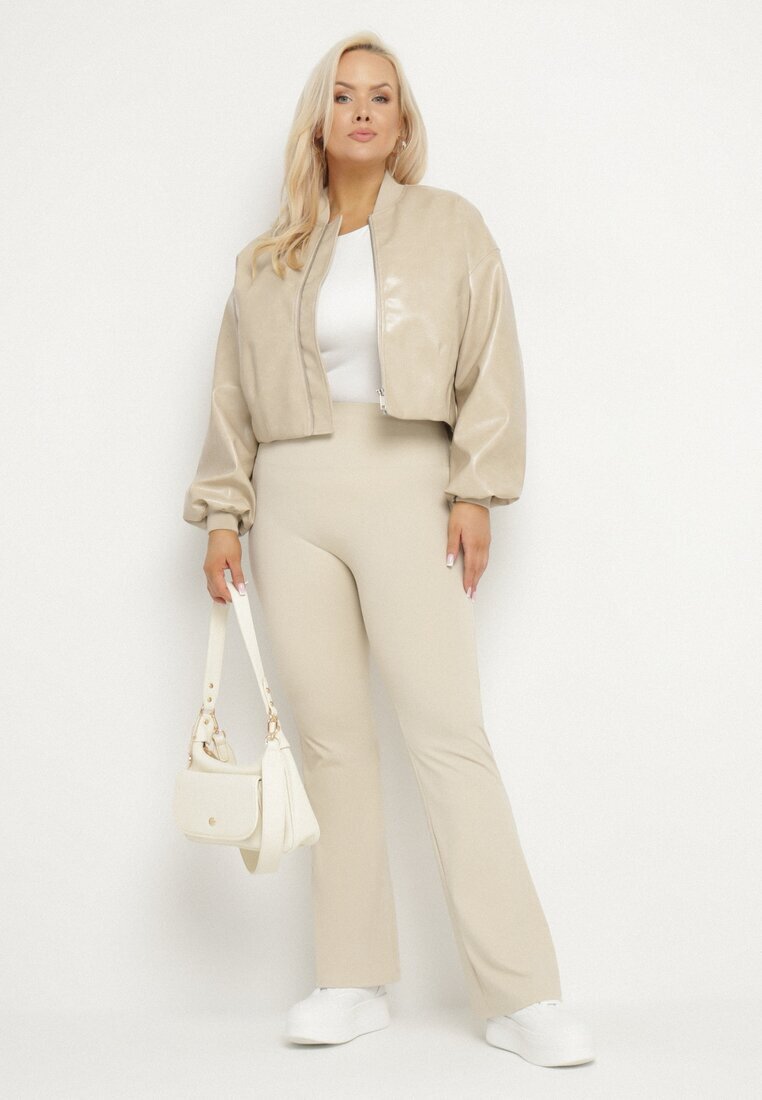 yu & me Pantaloni Bej Clopot Material Ellavine