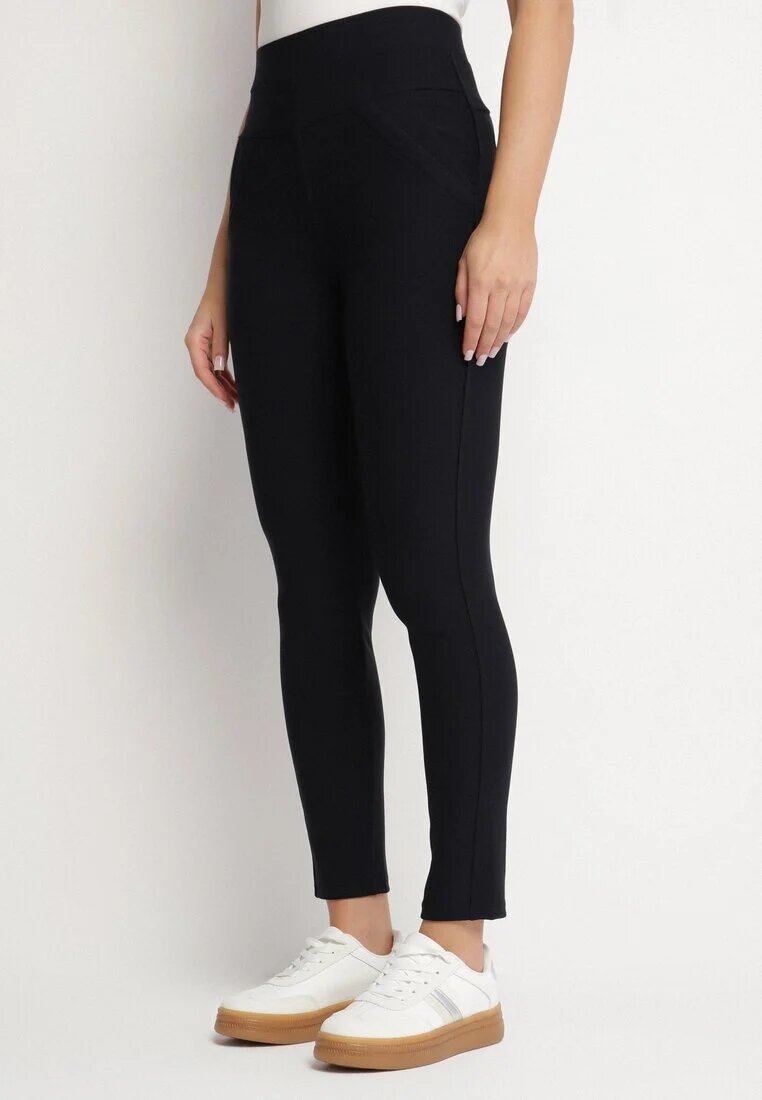 yu & me Pantaloni Bleumarin cu Croială Ajustată cu Elastic în Talie și Buzunare Rizenna