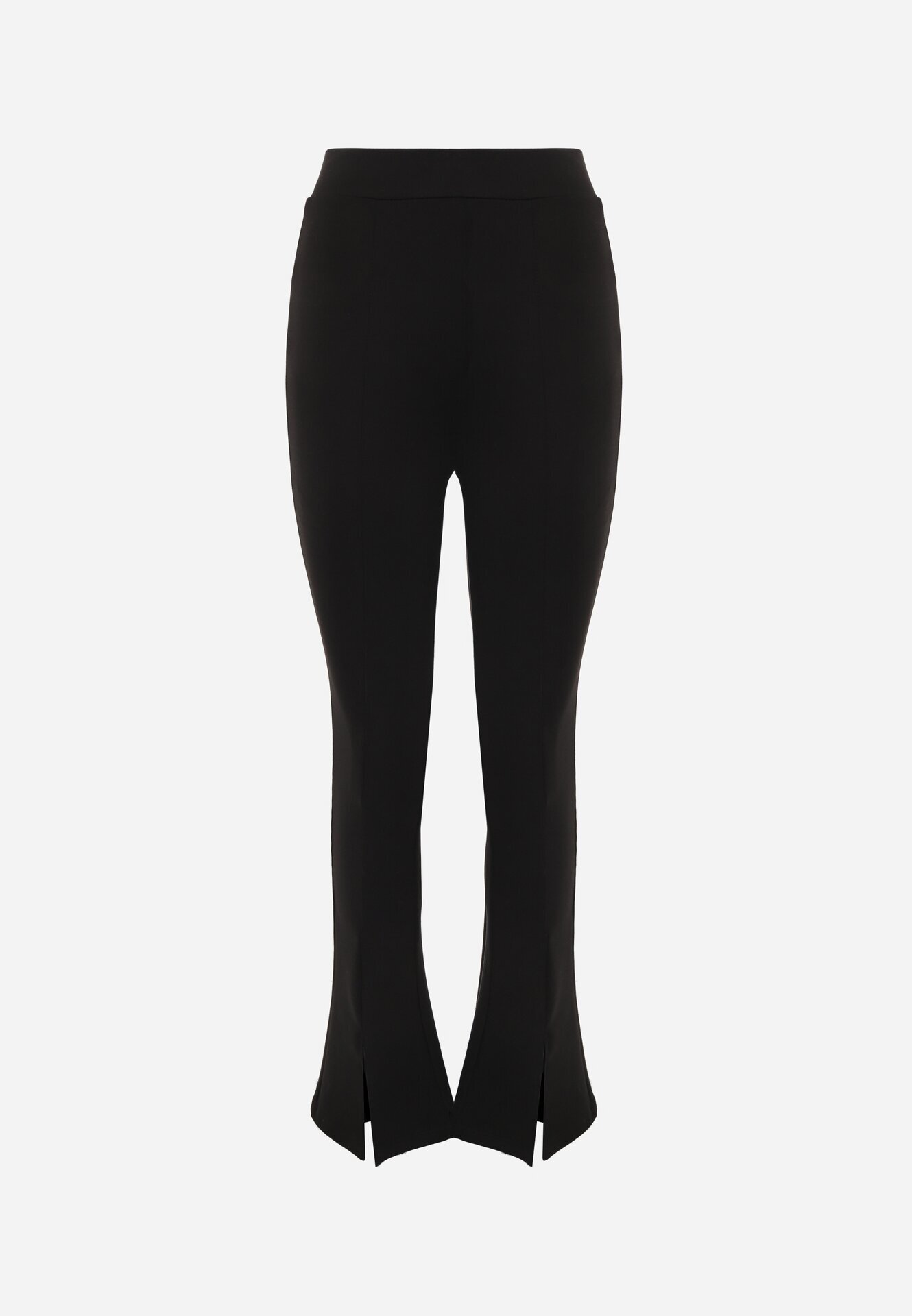 yu & me Pantaloni negri clopot cu decupaje decorative Telocus