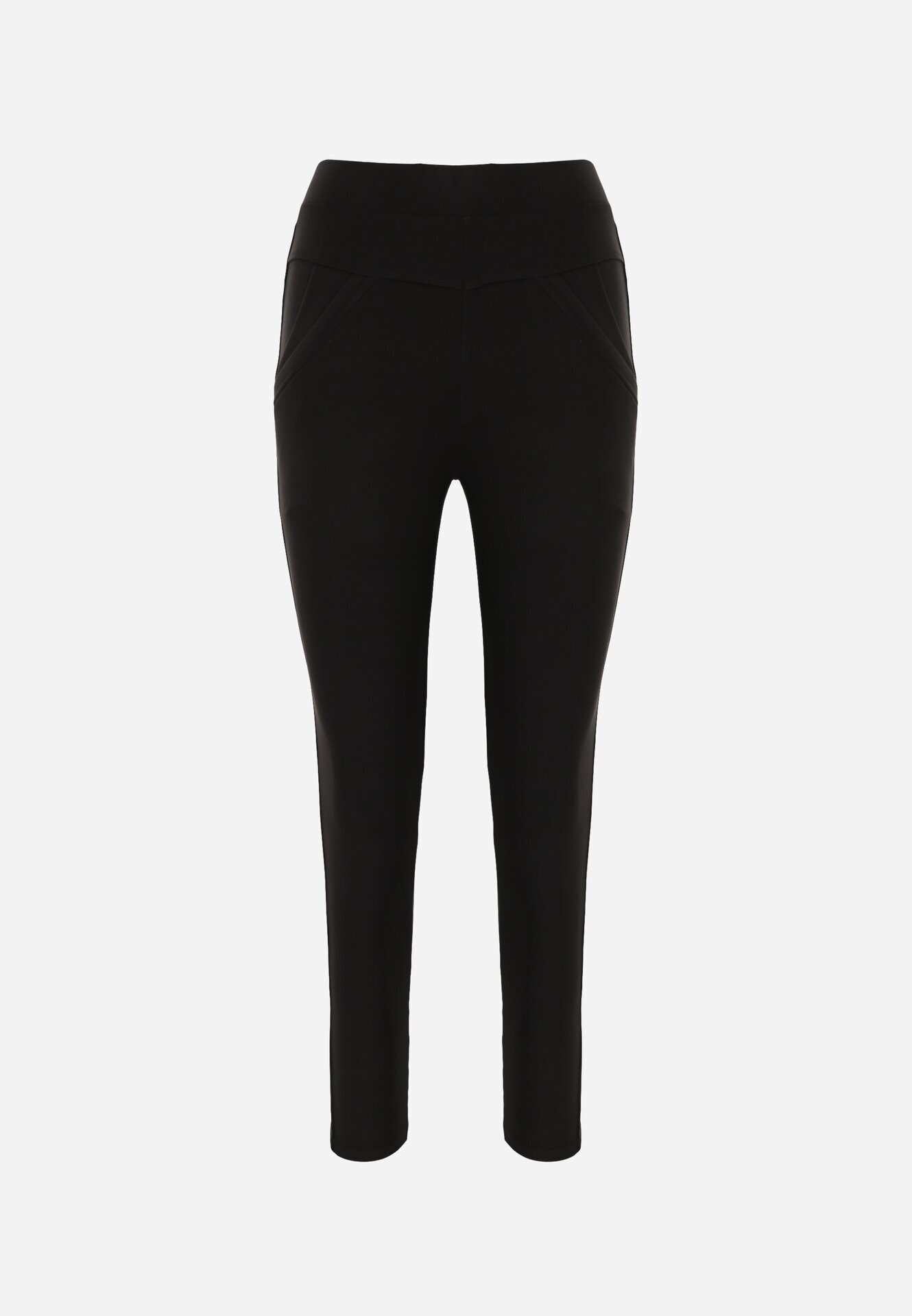 yu & me Pantaloni Negri cu croială ajustată cu elastic în talie și buzunare Rizenna