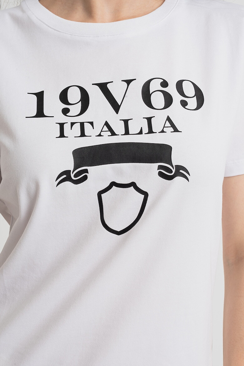 19V69 ITALIA Tricou din amestec de bumbac cu imprimeu logo - Pled.ro