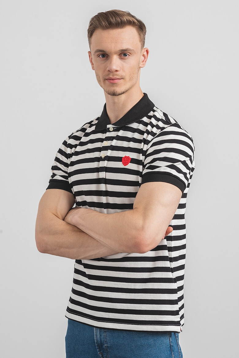 19V69 ITALIA Tricou polo cu model in dungi - Pled.ro