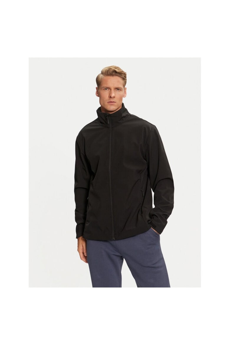 4F Geaca softshell WAW24TSOFM284 Negru Regular Fit Poliester - Pled.ro