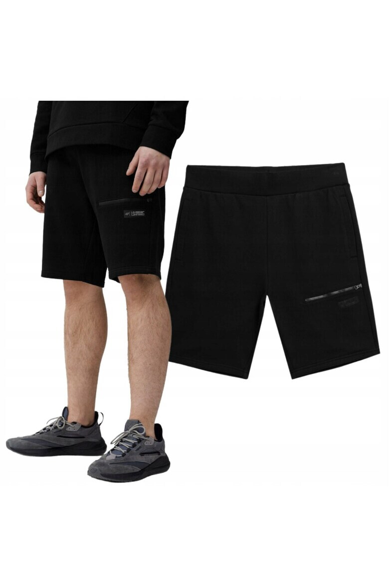 4F Pantaloni scurti de trening pentru barbati Bumbac/Poliester Negru22 - Pled.ro