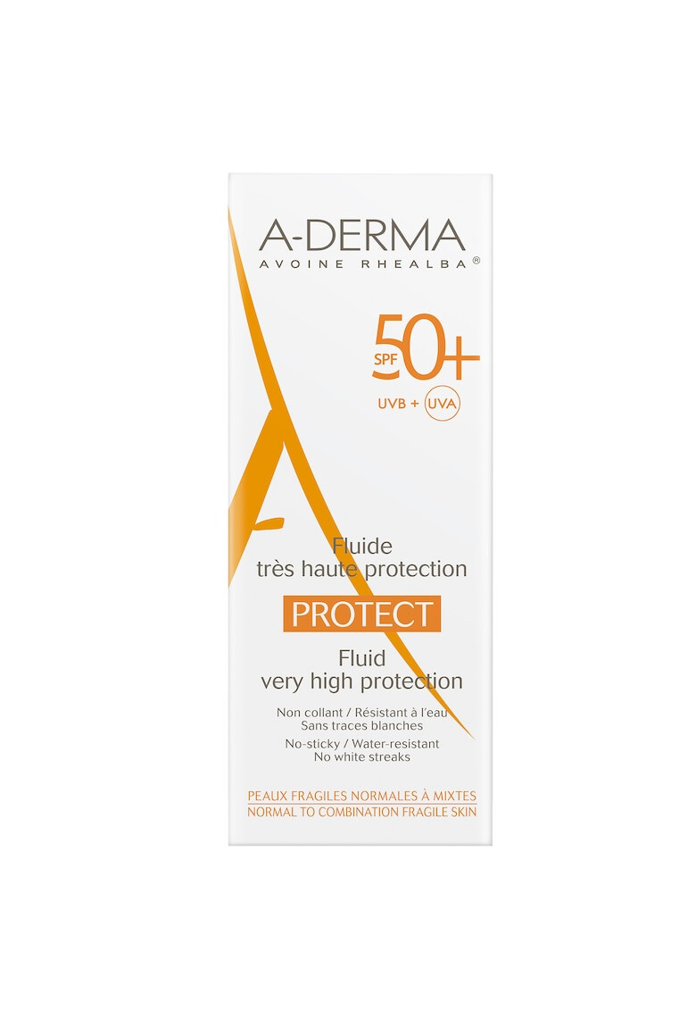 A-Derma Fluid cu protectie solara Protect SPF 50+ pentru ten normal si mixt 40 ml - Pled.ro