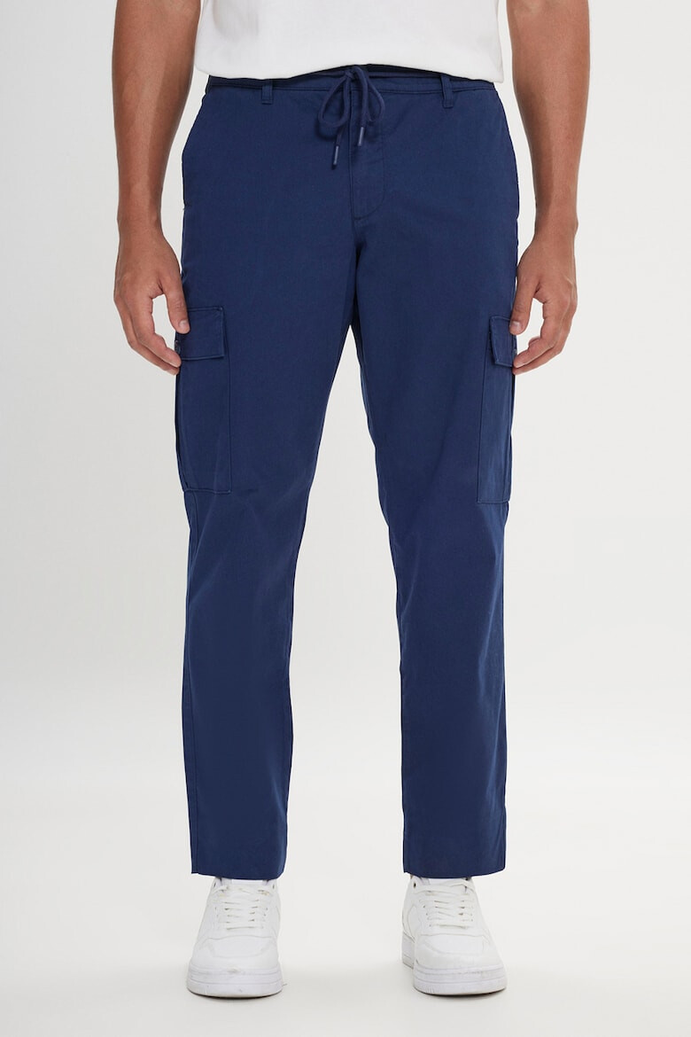 AC&Co Pantaloni cargo din amestec de bumbac cu snur in talie - Pled.ro