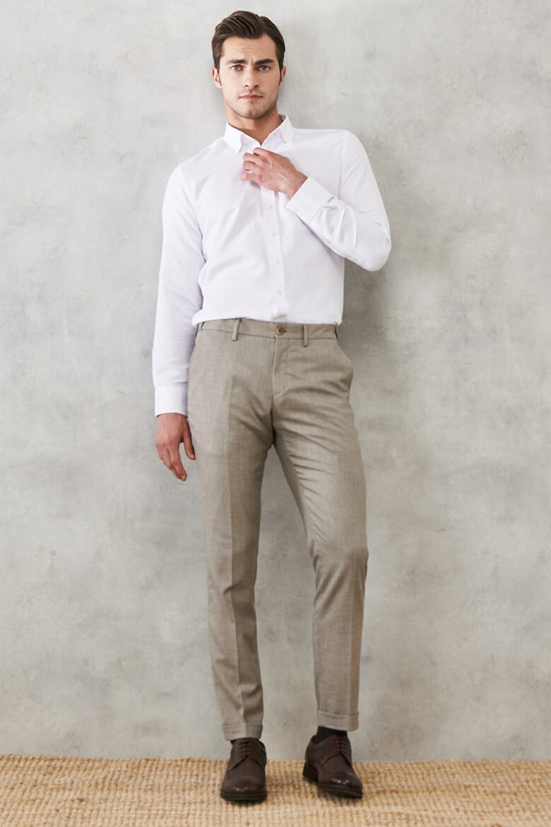 AC&Co Pantaloni chino slim fit cu talie elastica - Pled.ro