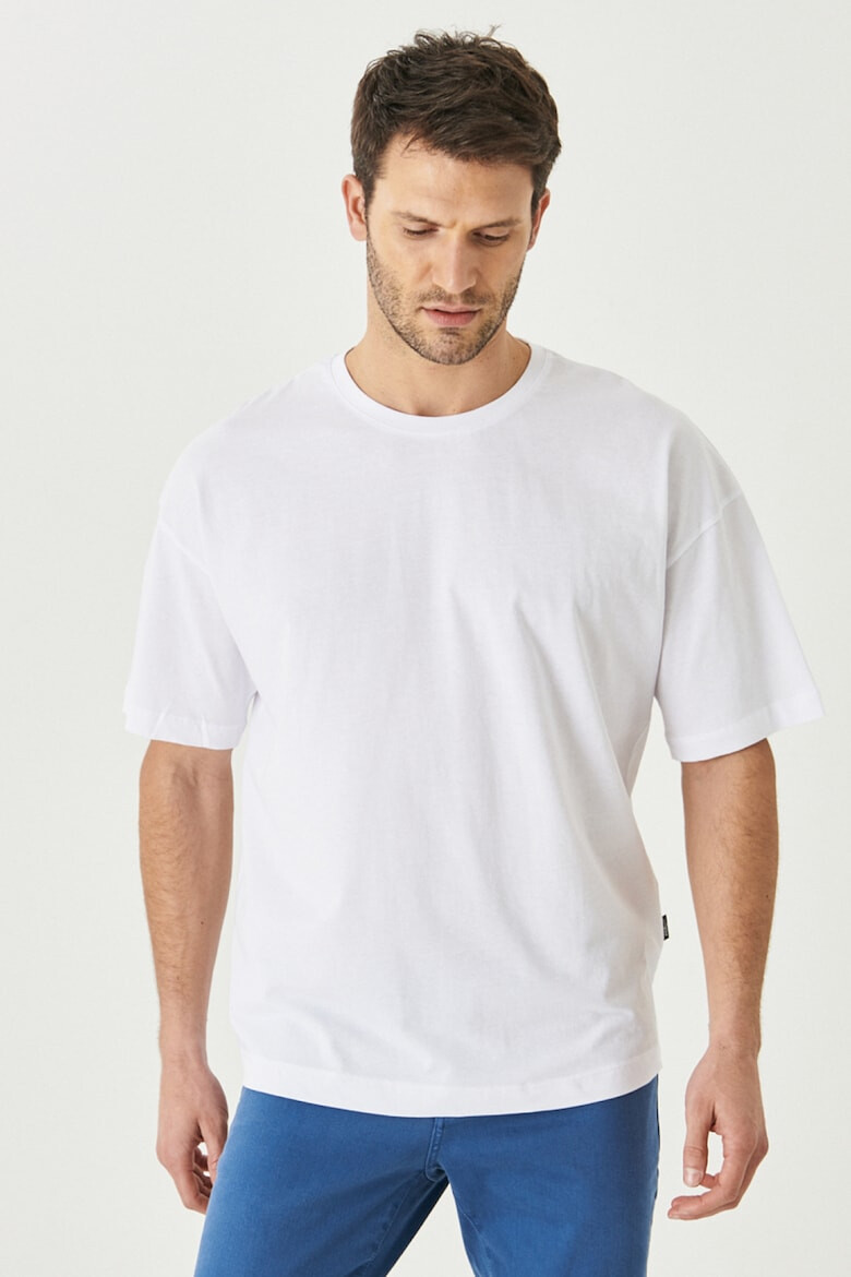 AC&Co Tricou de bumbac cu maneci cazute - Pled.ro