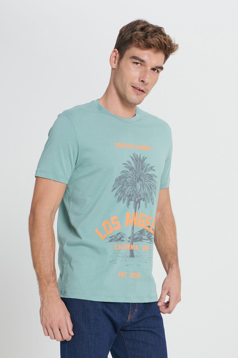 AC&Co Tricou din bumbac cu imprimeu tropical - Pled.ro