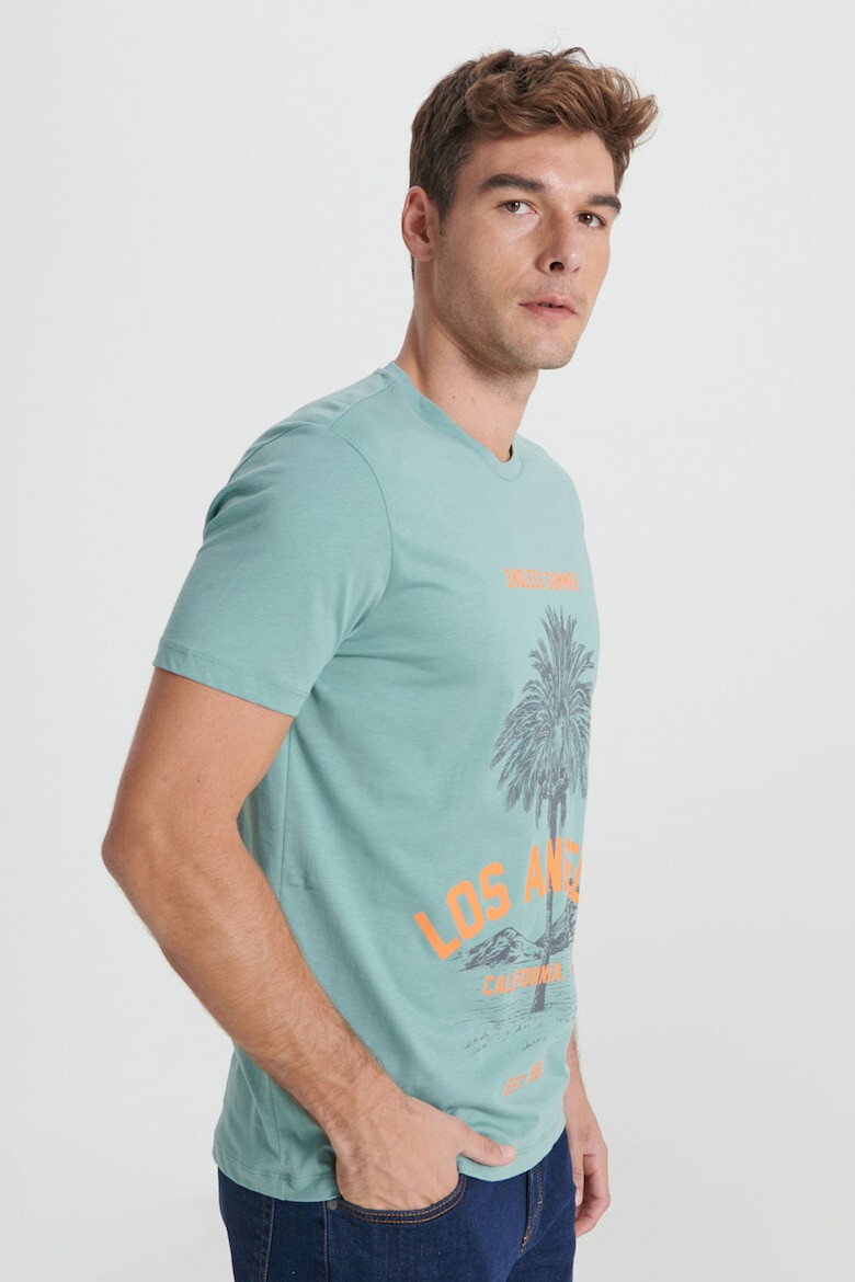 AC&Co Tricou din bumbac cu imprimeu tropical - Pled.ro