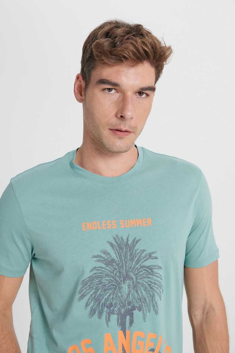 AC&Co Tricou din bumbac cu imprimeu tropical - Pled.ro