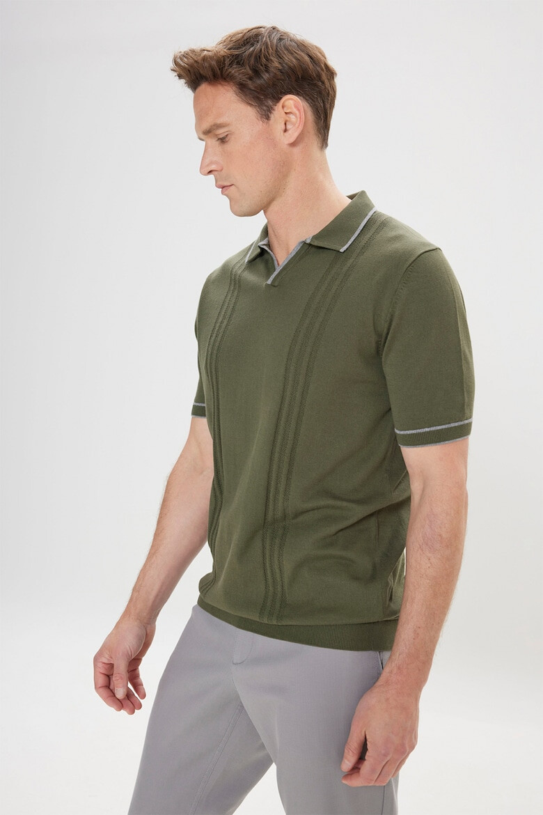 AC&Co Tricou polo cu decolteu in V - Pled.ro