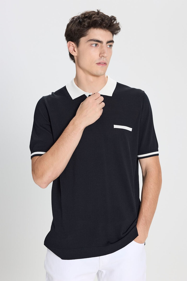 AC&Co Tricou polo cu detalii contrastante - Pled.ro