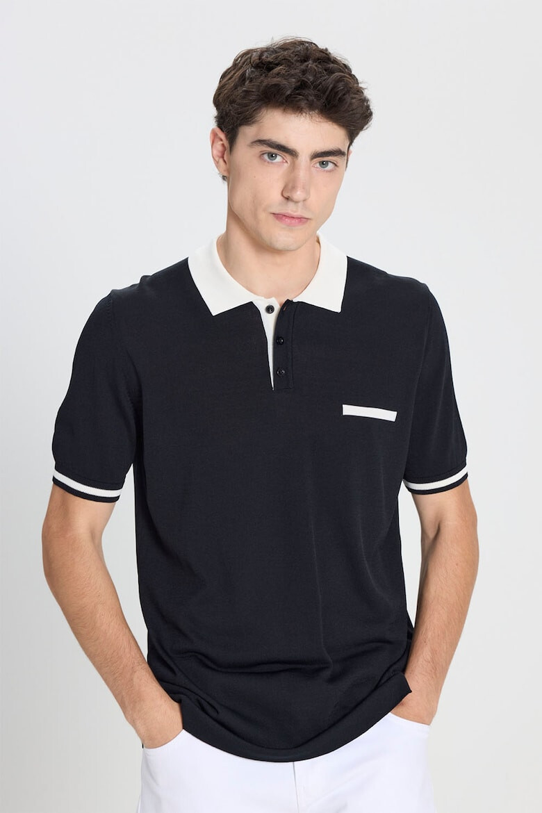 AC&Co Tricou polo cu detalii contrastante - Pled.ro