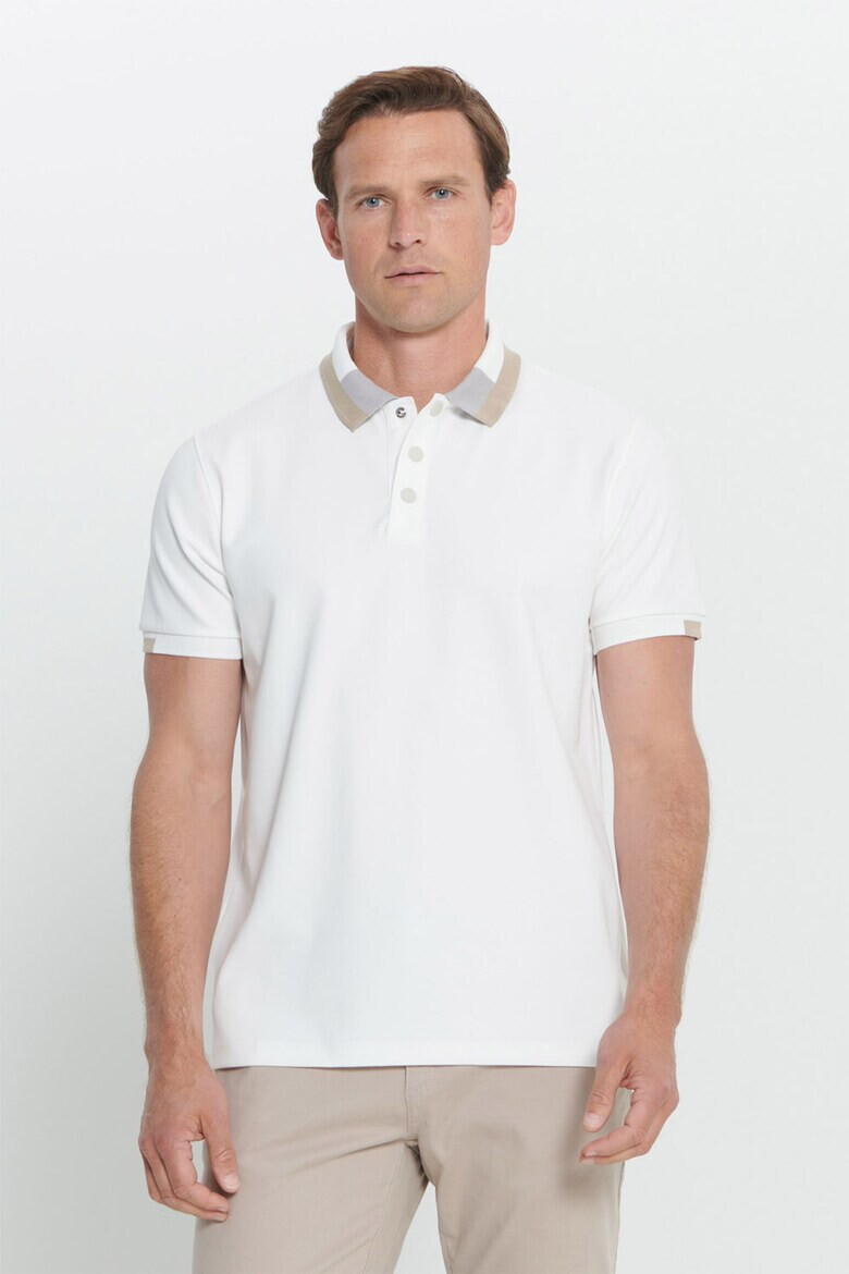 AC&Co Tricou polo cu guler contrastant - Pled.ro