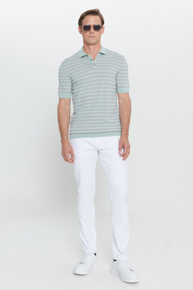 AC&Co Tricou polo cu model in dungi - Pled.ro