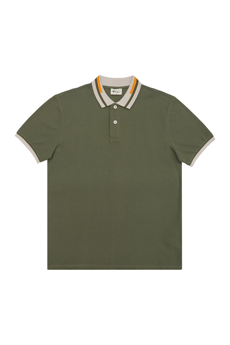 AC&Co Tricou polo de bumbac cu detalii contrastante - Pled.ro