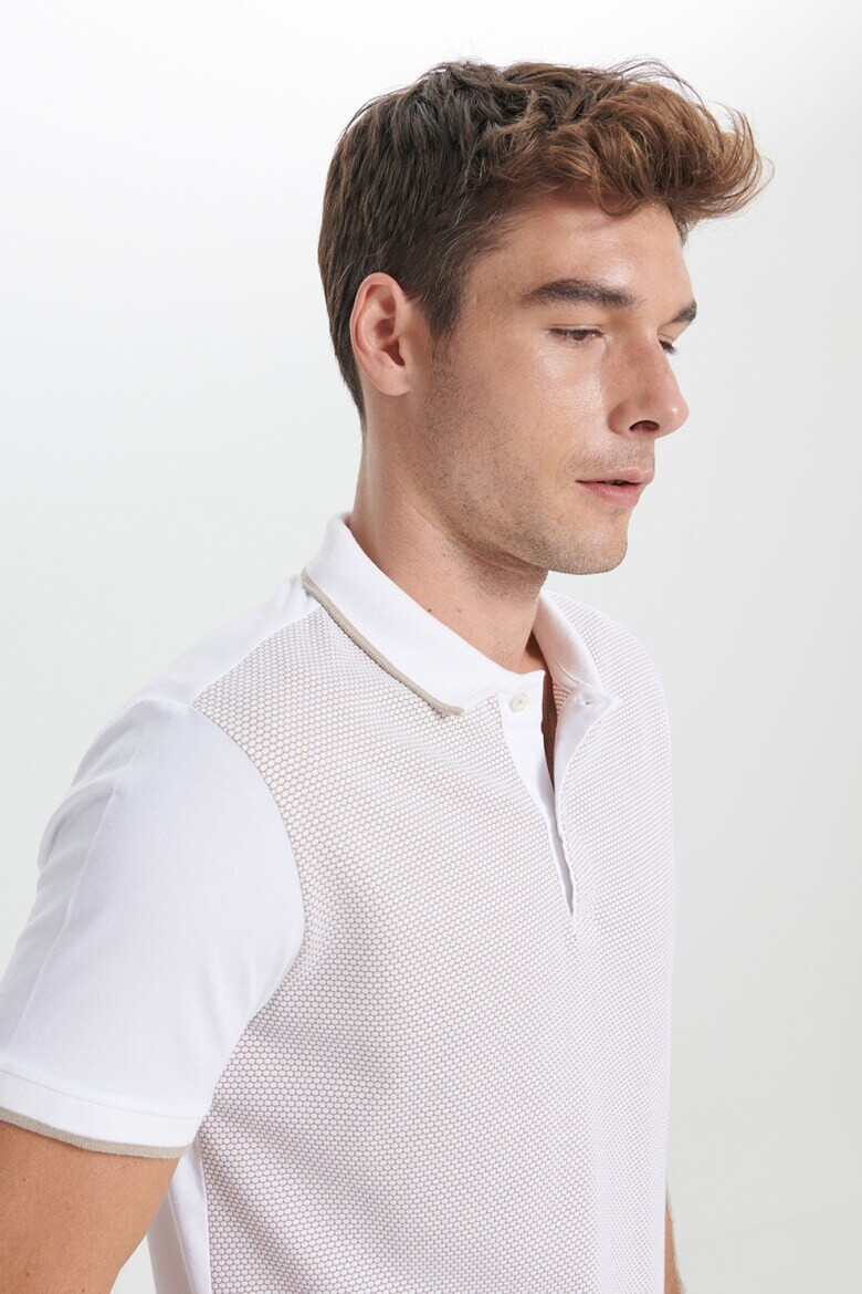 AC&Co Tricou polo din amestec de modal - Pled.ro