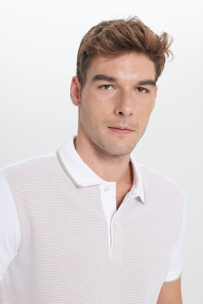 AC&Co Tricou polo din amestec de modal - Pled.ro