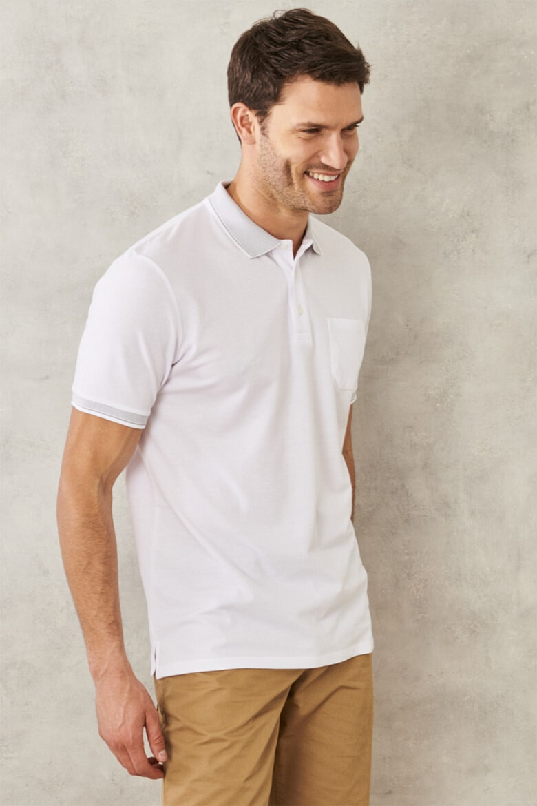 AC&Co Tricou polo regular fit cu buzunar pe piept - Pled.ro