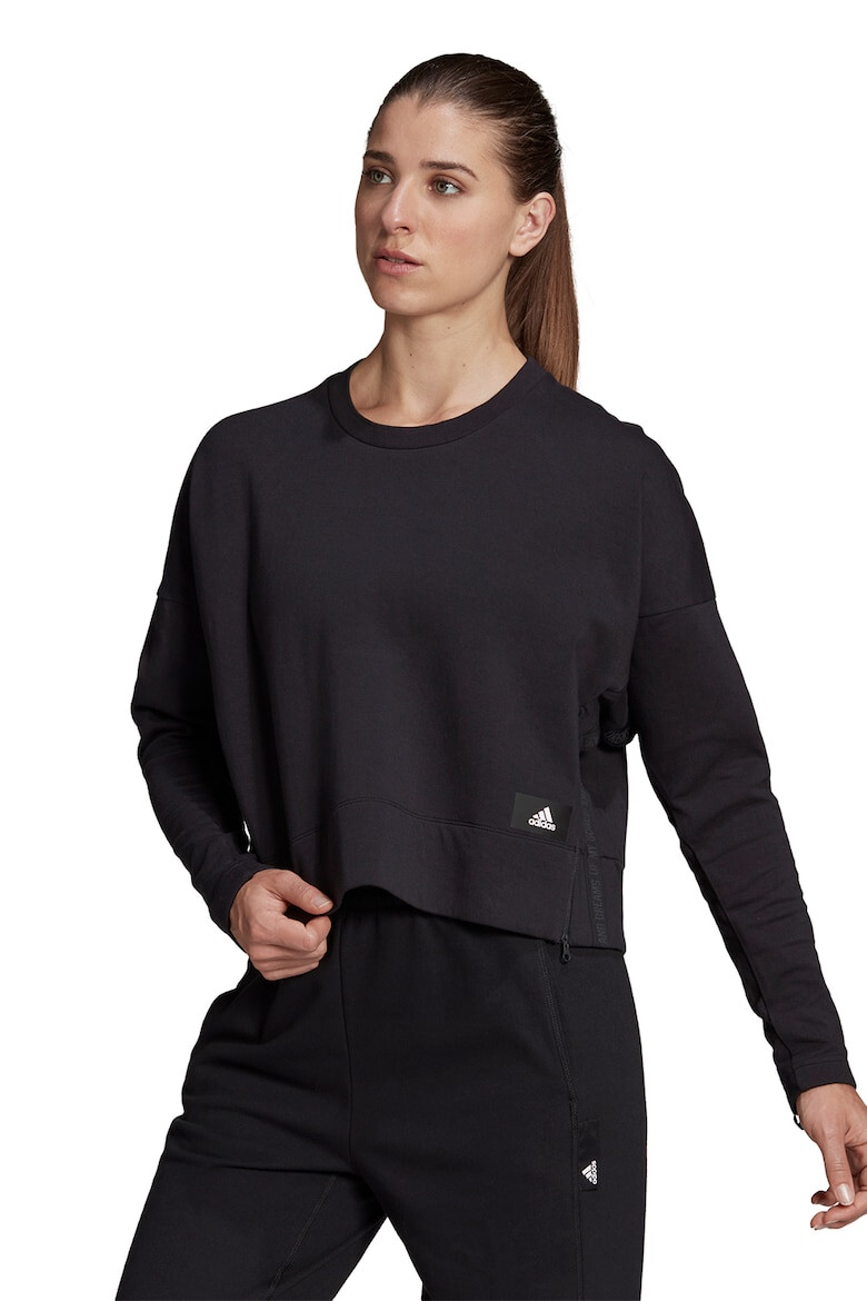 adidas Performance Bluza crop cu maneci cazute pentru antrenament Mission - Pled.ro