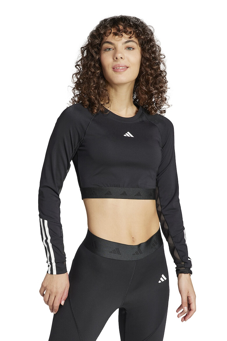 adidas Performance Bluza crop cu maneci raglan pentru fitness Hyperglam - Pled.ro