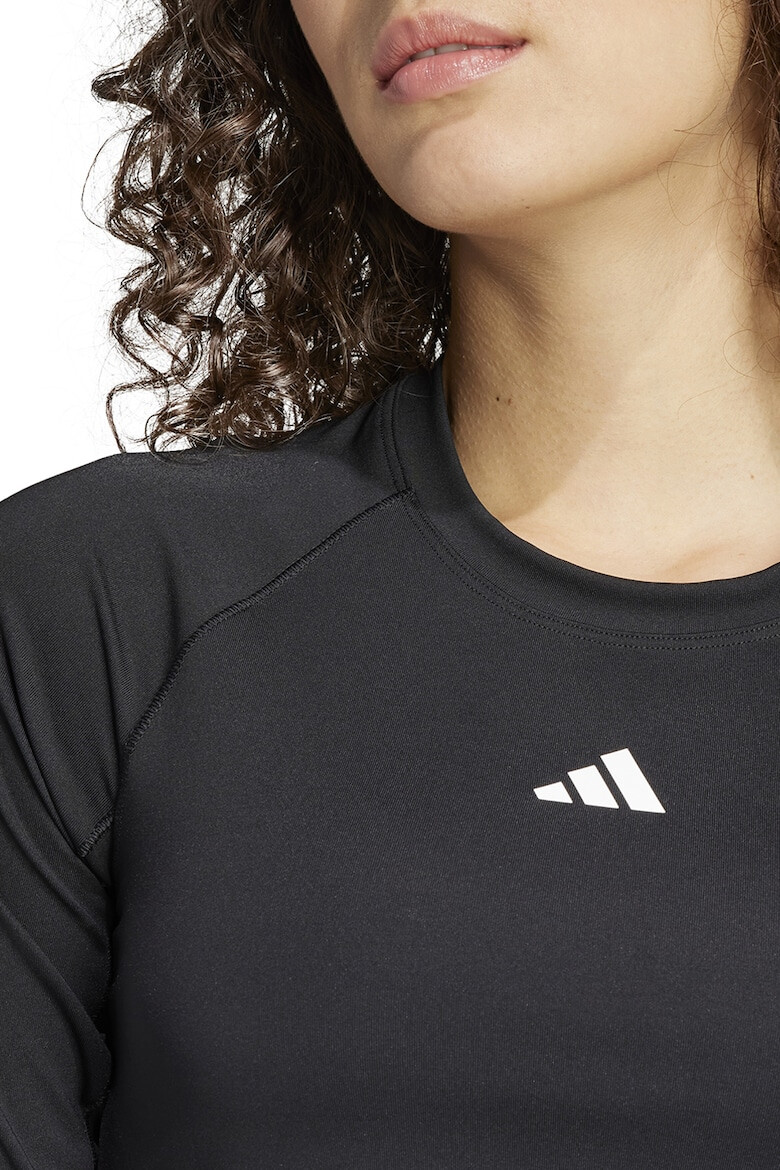 adidas Performance Bluza crop cu maneci raglan pentru fitness Hyperglam - Pled.ro