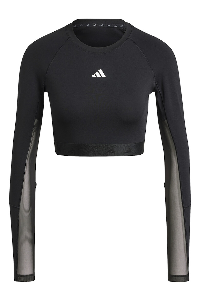 adidas Performance Bluza crop cu maneci raglan pentru fitness Hyperglam - Pled.ro