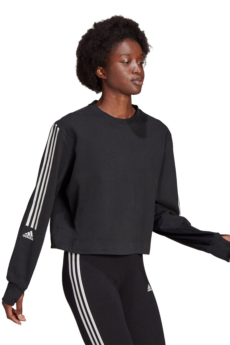 adidas Performance Bluza cu decolteu la baza gatului si insertii din plasa pentru antrenament - Pled.ro