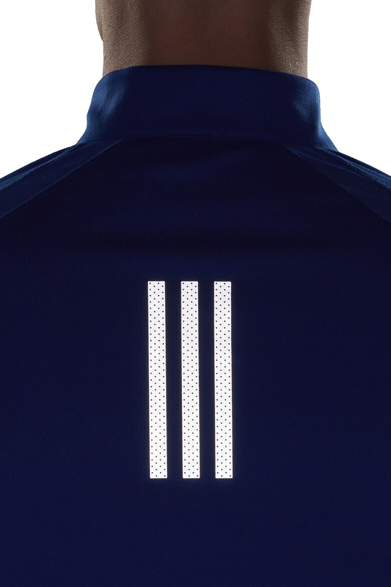 adidas Performance Bluza cu fermoar scurt si detalii logo pentru alergare - Pled.ro