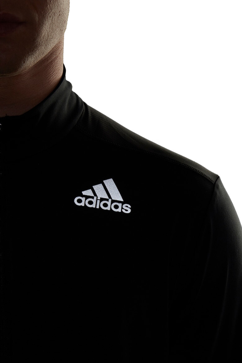 adidas Performance Bluza cu fermoar scurt si detaliu logo pentru alergare On The Run - Pled.ro