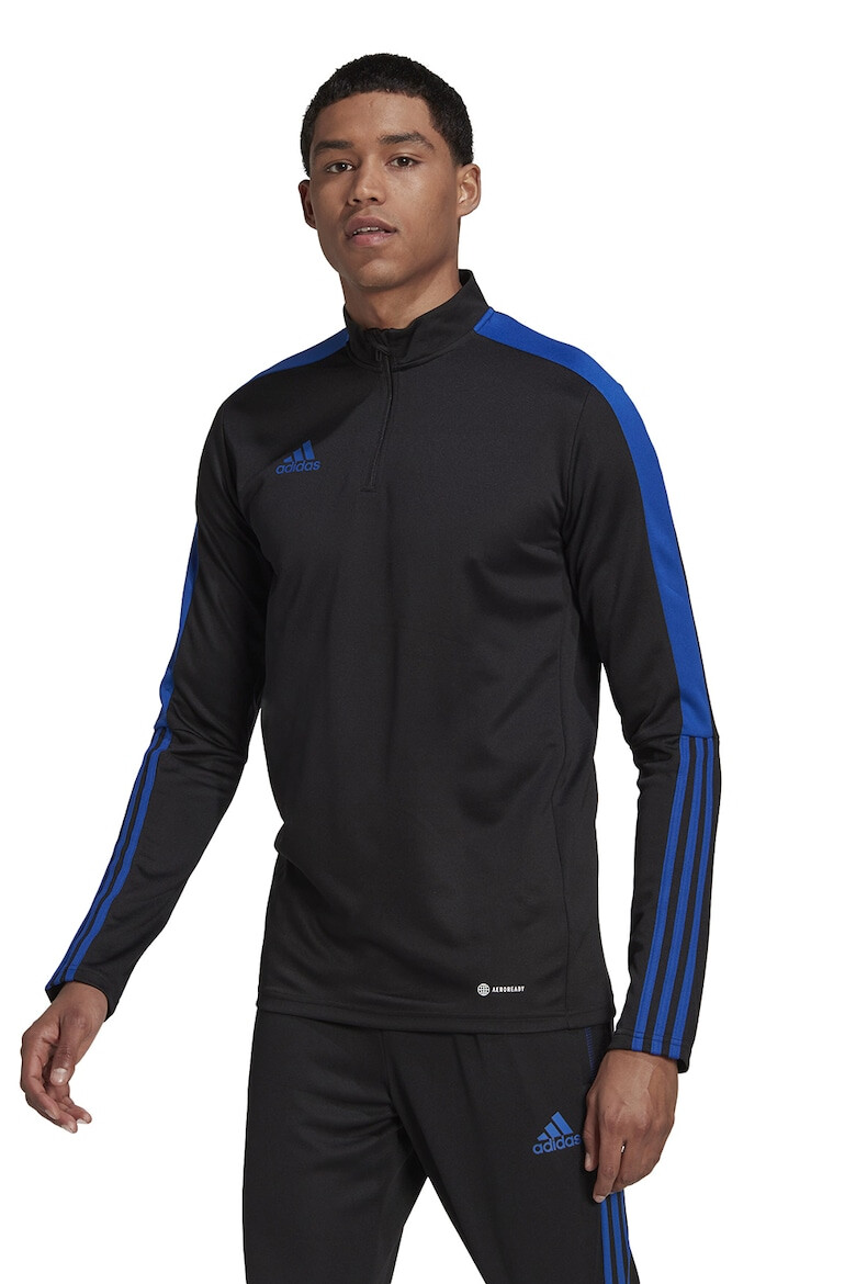 adidas Performance Bluza cu fermoar scurt si logo pentru fotbal - Pled.ro