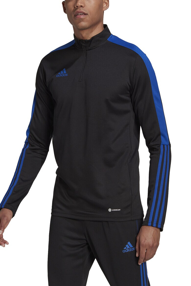 adidas Performance Bluza cu fermoar scurt si logo pentru fotbal - Pled.ro