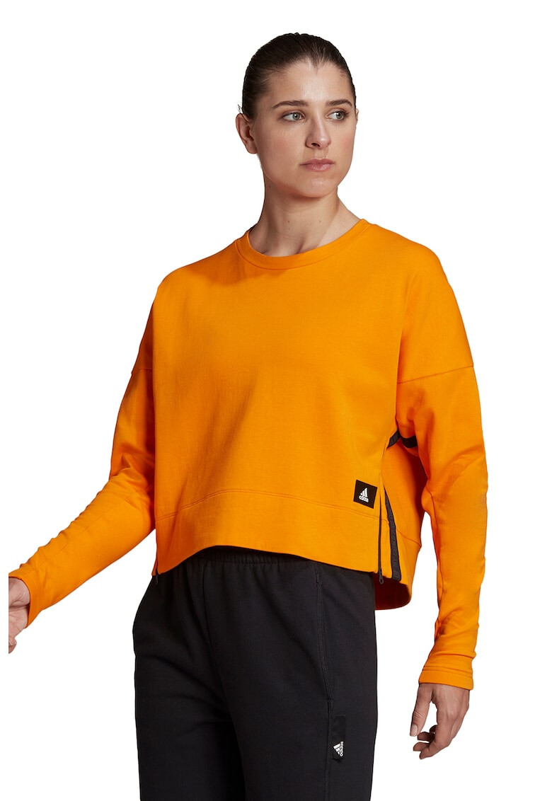 adidas Performance Bluza crop cu maneci cazute pentru antrenament Mission - Pled.ro