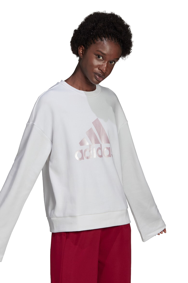 adidas Sportswear Bluza lejera din amestec de bumbac cu imprimeu logo - Pled.ro