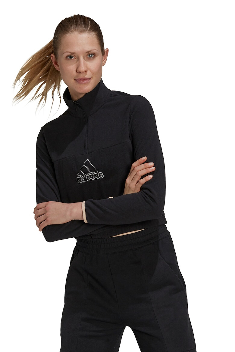 adidas Performance Bluza sport crop din fleece Brand Love - Pled.ro