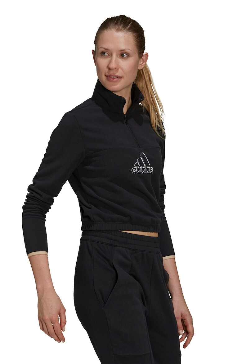 adidas Performance Bluza sport crop din fleece Brand Love - Pled.ro