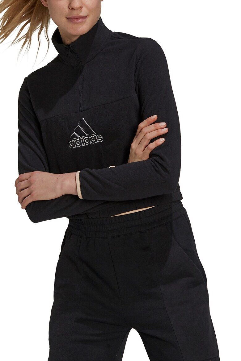 adidas Performance Bluza sport crop din fleece Brand Love - Pled.ro