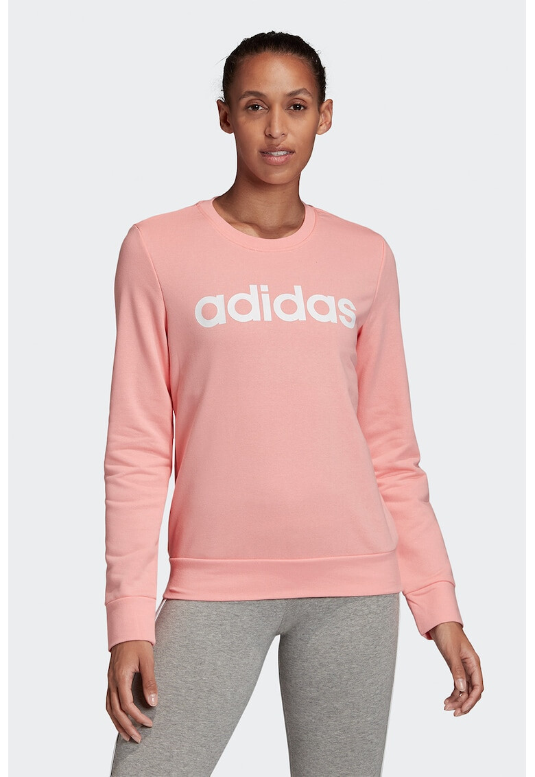 adidas Performance Bluza sport cu imprimeu logo Essentials Linear - Pled.ro