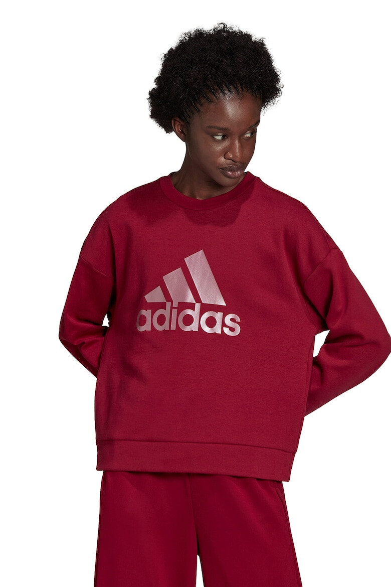 adidas Performance Bluza sport din amestec de bumbac cu imprimeu logo - Pled.ro