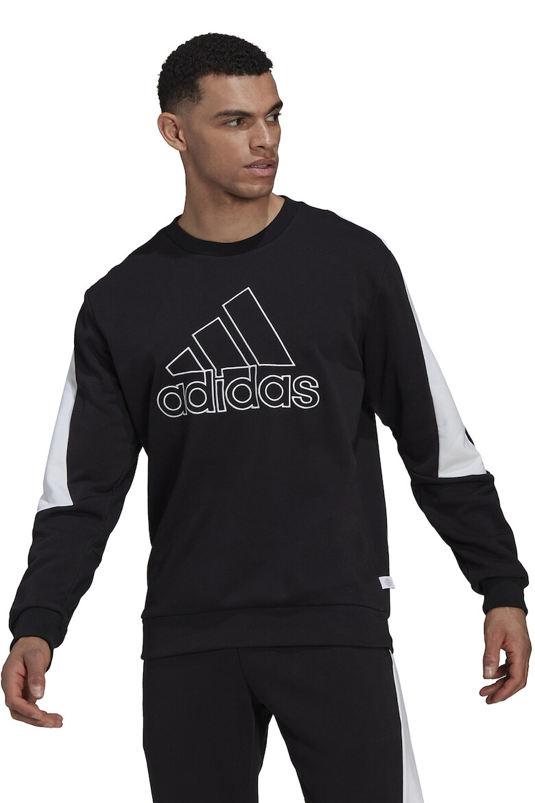 adidas Sportswear Bluza sport din amestec de bumbac organic cu imprimeu logo - Pled.ro