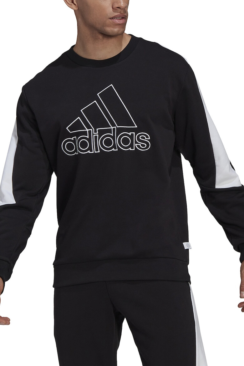 adidas Sportswear Bluza sport din amestec de bumbac organic cu imprimeu logo - Pled.ro